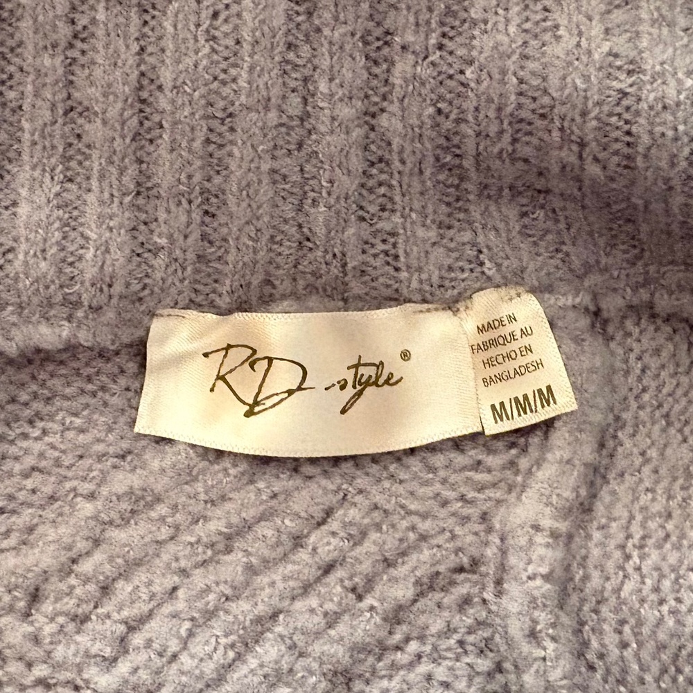 RD Style Size Medium Light Purple Sonole Open Drape Knit Cardigan - Picture 5 of 5